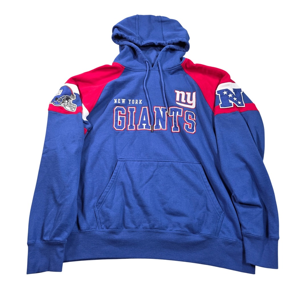 New York Giants Hoodie Mens XL Blue Red NFL Colorblock Sweatshirt G-III Apparel